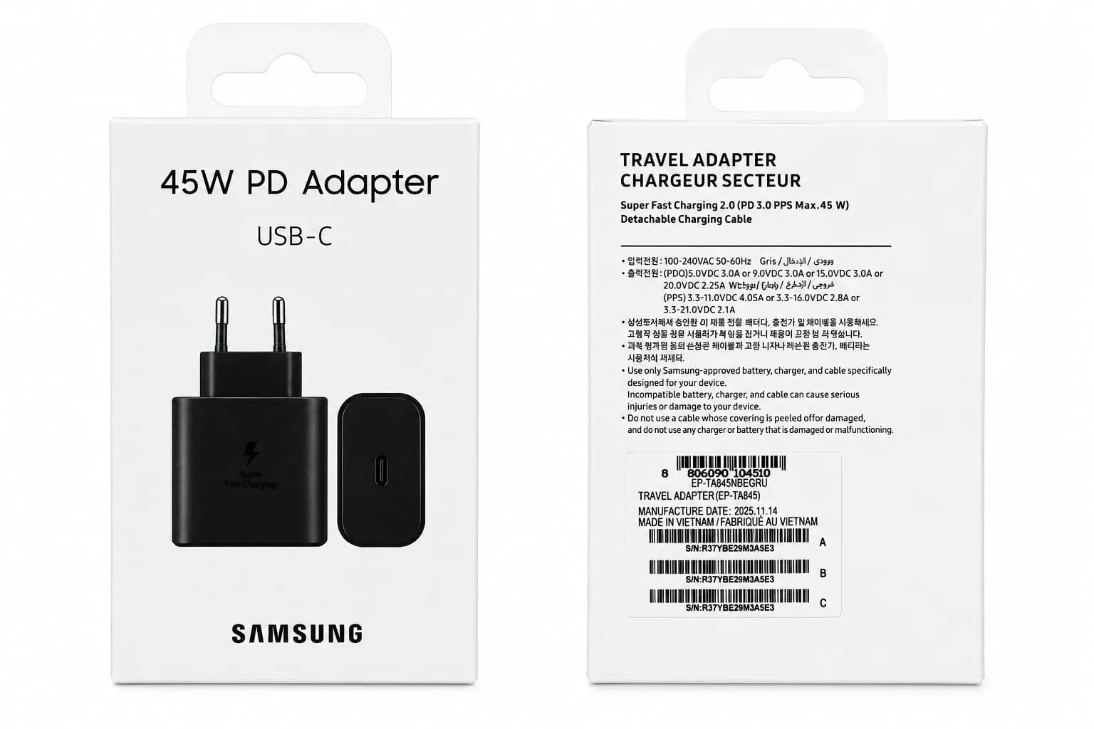 Samsung Power Adapter USB-C 45W