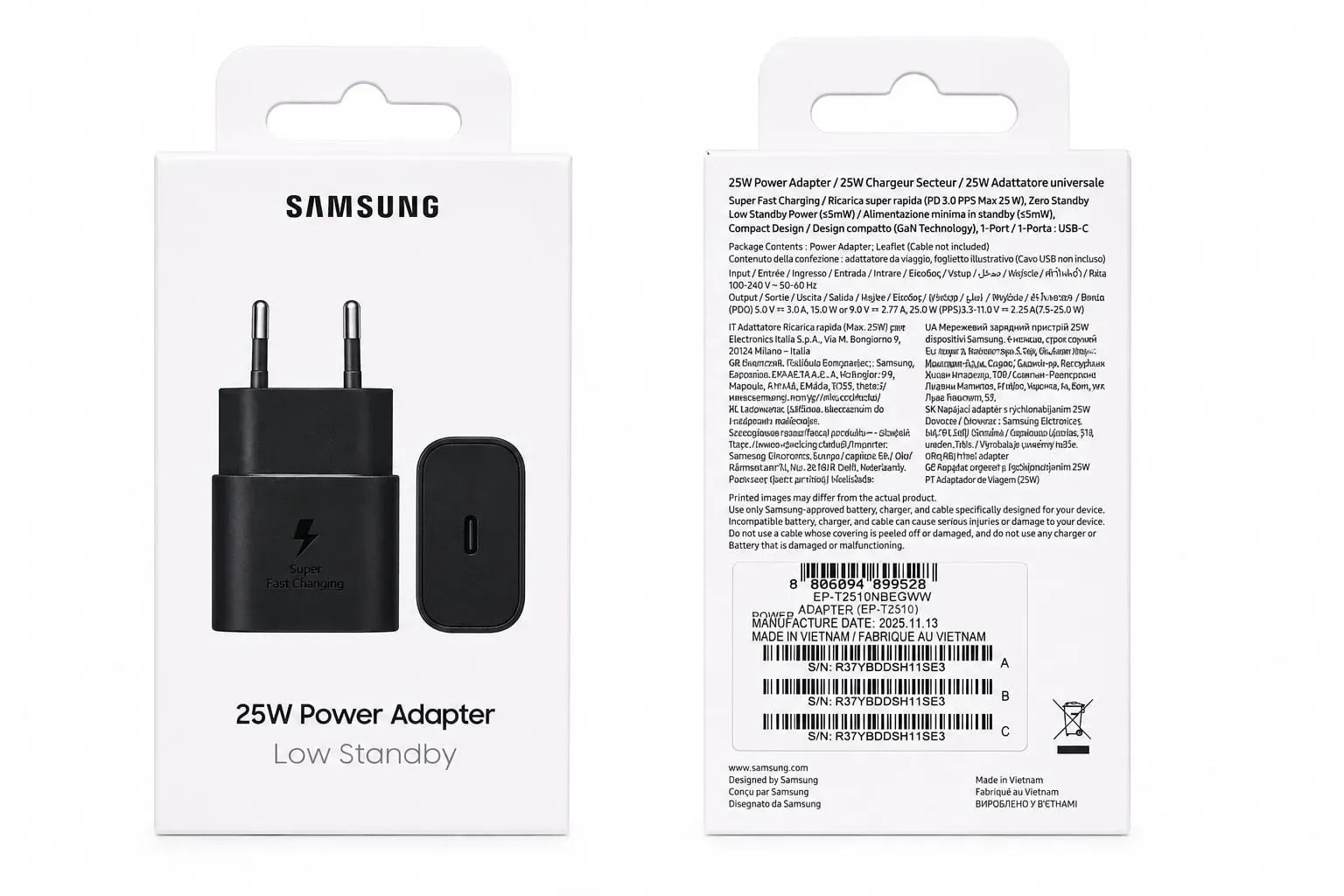 Samsung Power Adapter USB-C 25W